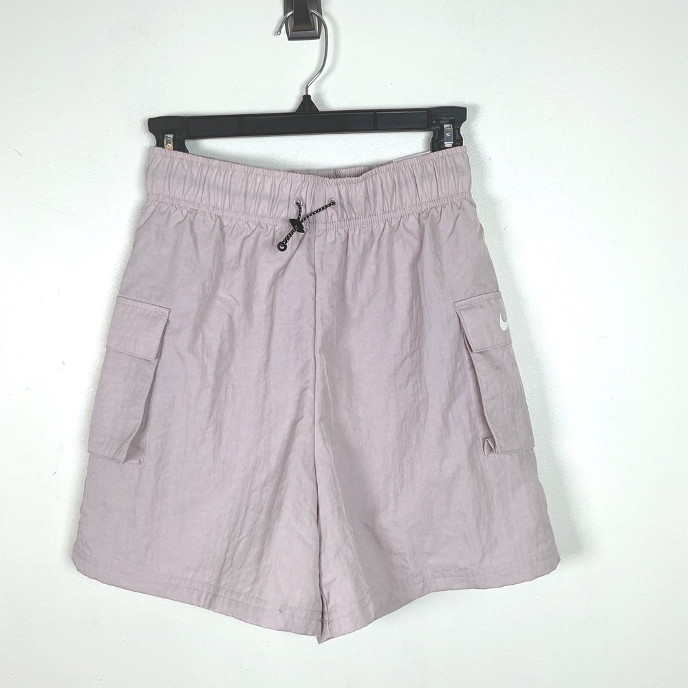 Nike Loose Fit High Rise Cargo‎ Shorts Women's XS Drawstring Lavender